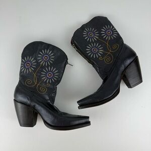 Charlie Horse by Lucchese Embroidered Leather Western Boots — Size 7B